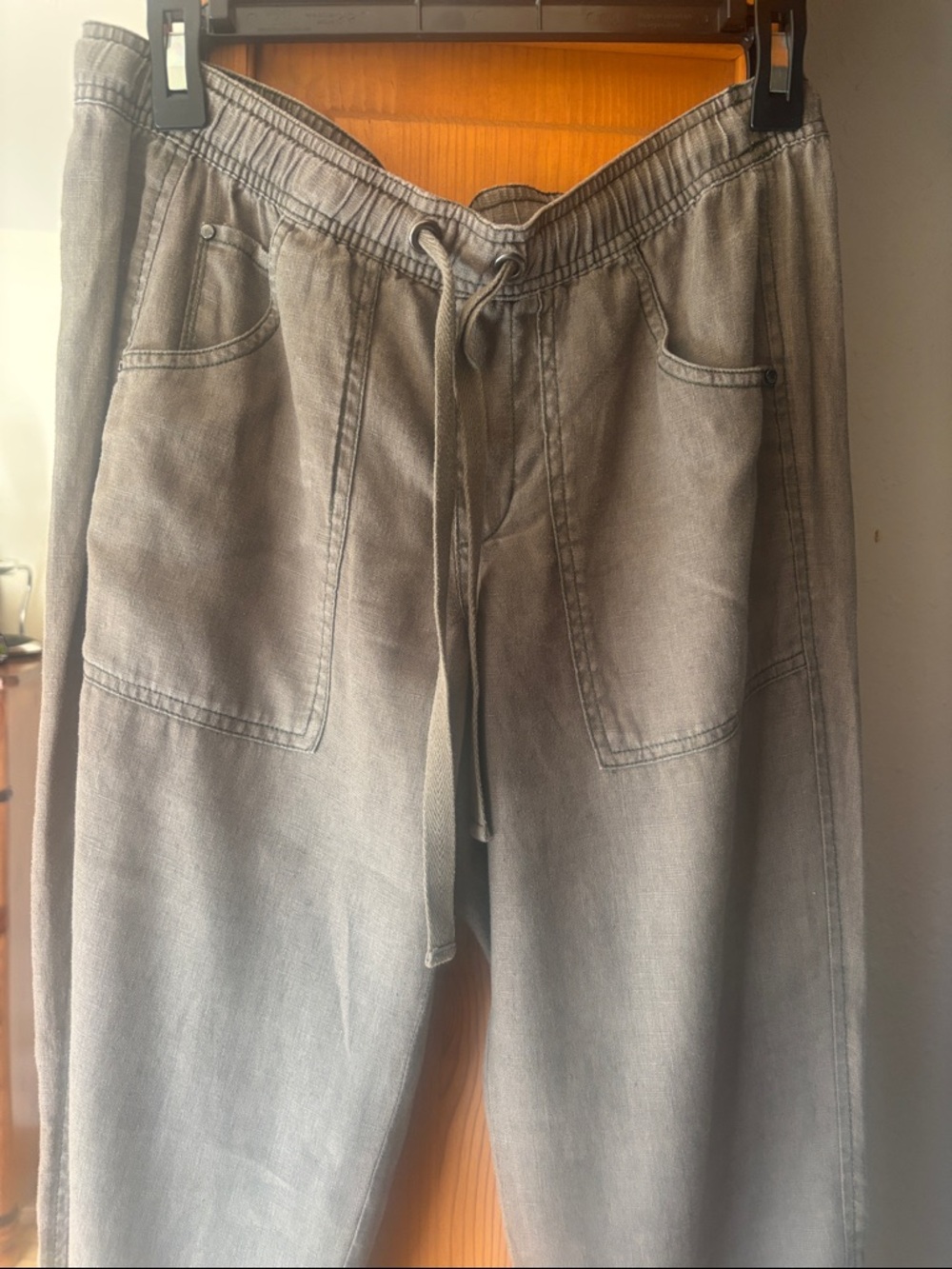 Calvin Klein Relaxed Drawstring Jeans in Gray